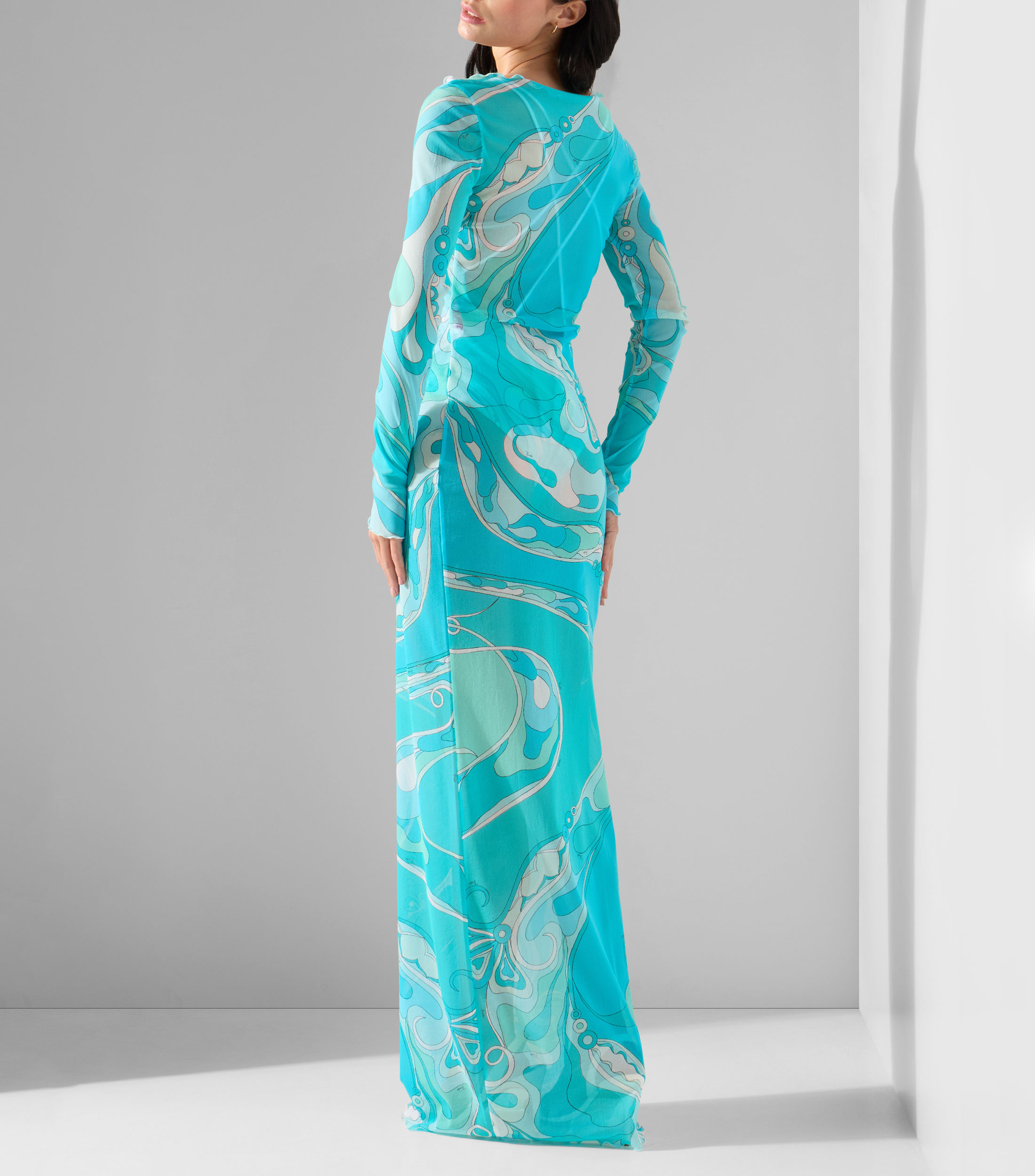 Vestido de playa midi estampado Mujer
